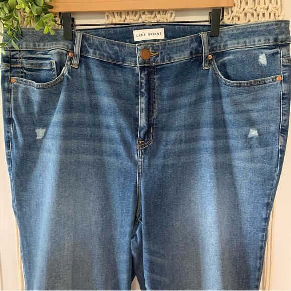 LANE BRYANT Fit Genius High Rise Boot Jeans Medium Wash Magic Waistband 26/28 - Picture 4 of 14